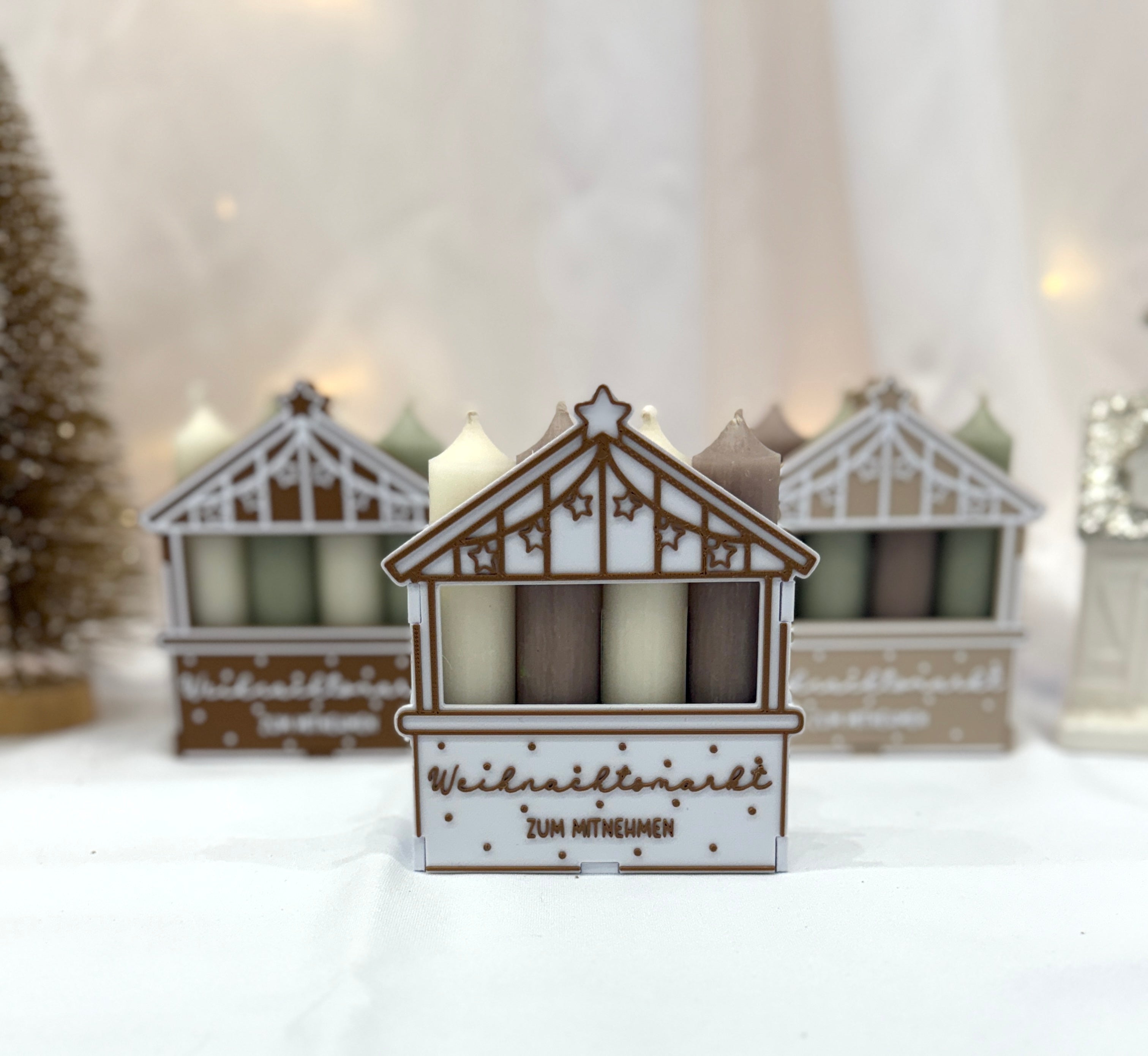 Weihnachtsmarkt mit Kerzen ✨