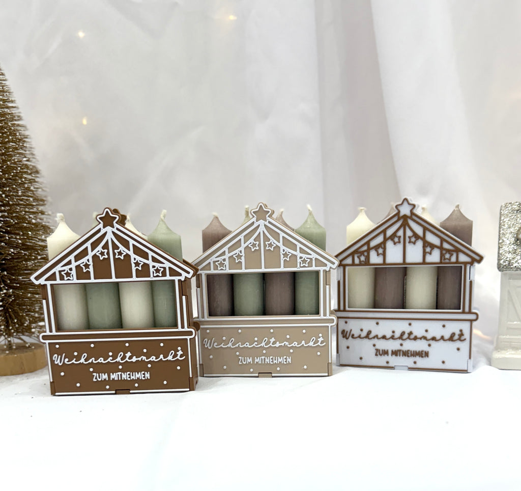 Weihnachtsmarkt mit Kerzen ✨