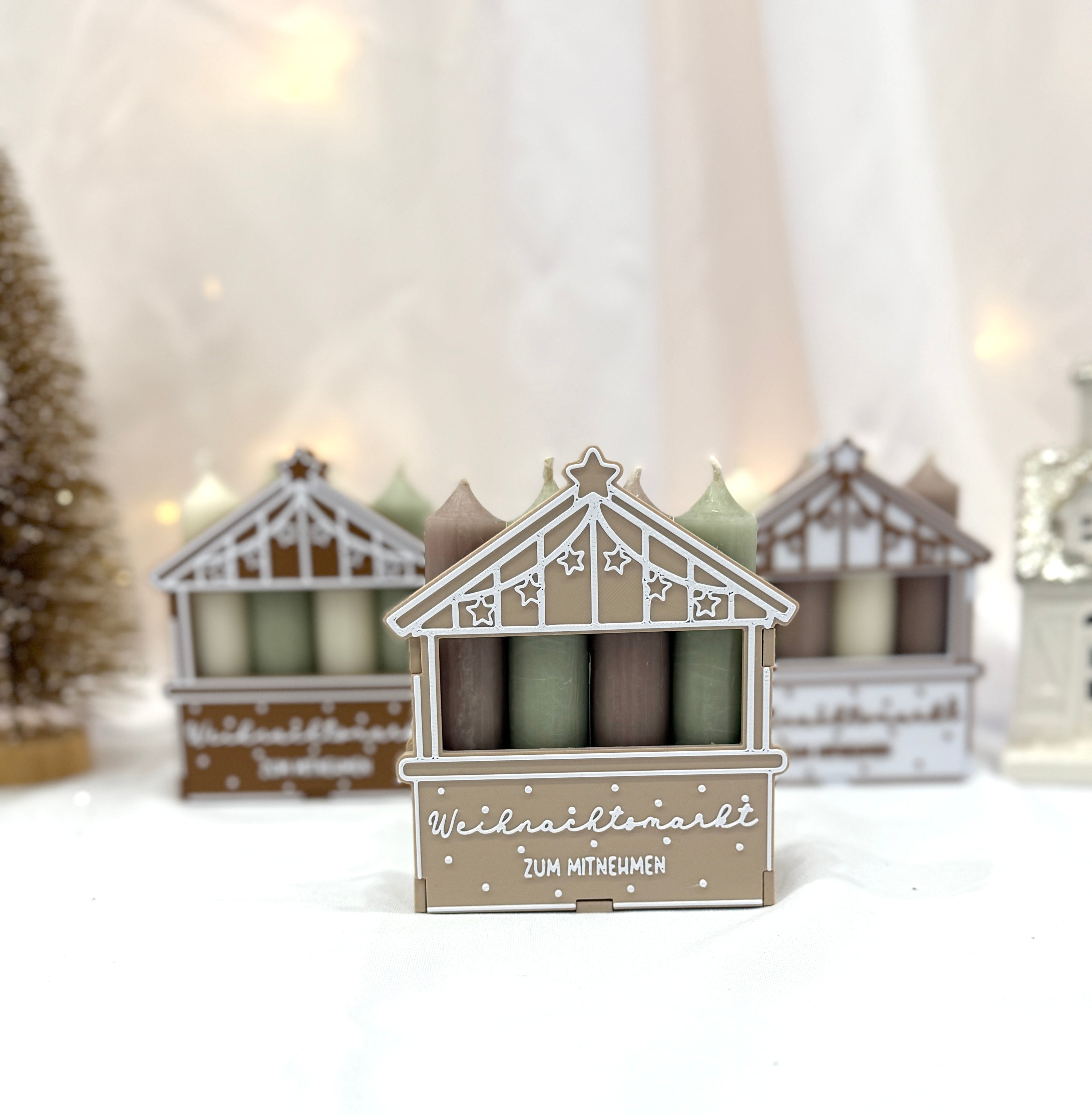 Weihnachtsmarkt mit Kerzen ✨