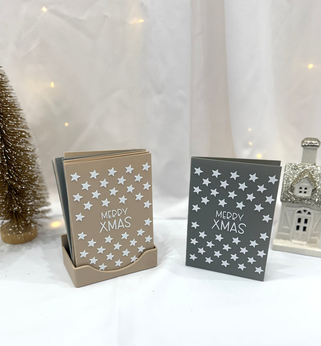 3D Weihnachtskarten Grau  ✨🎄