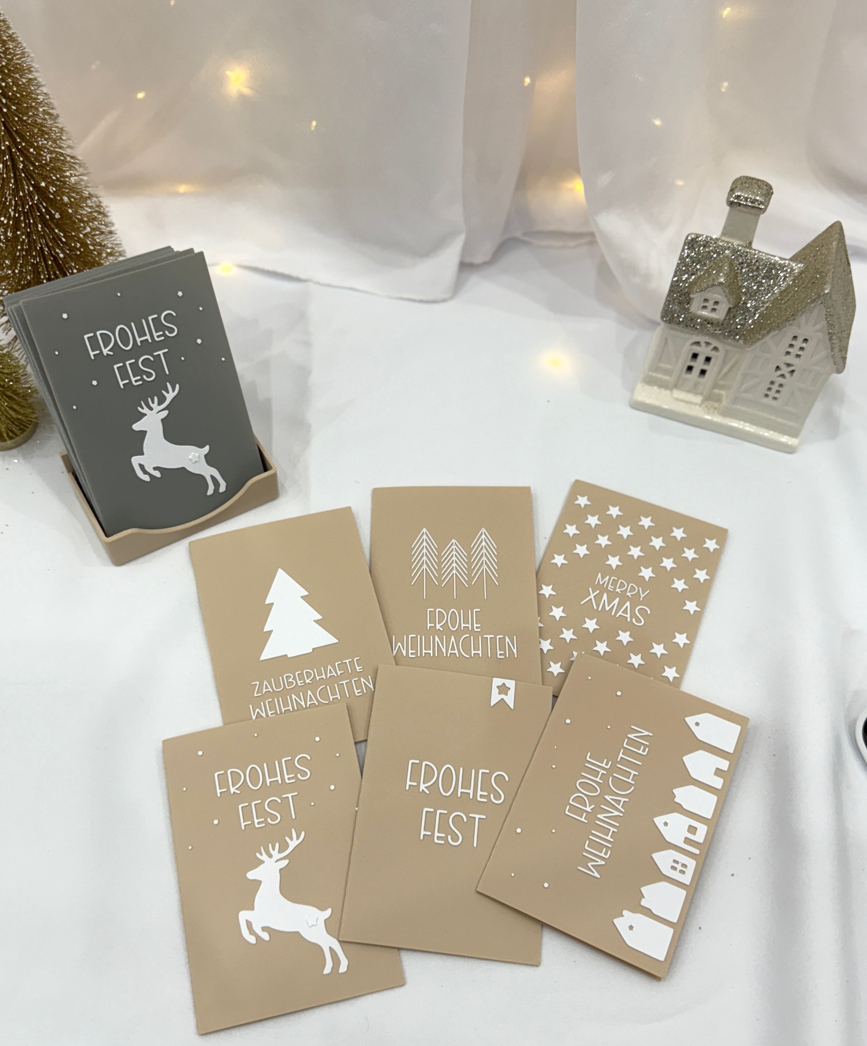 3D Weihnachtskarten Beige✨🎄