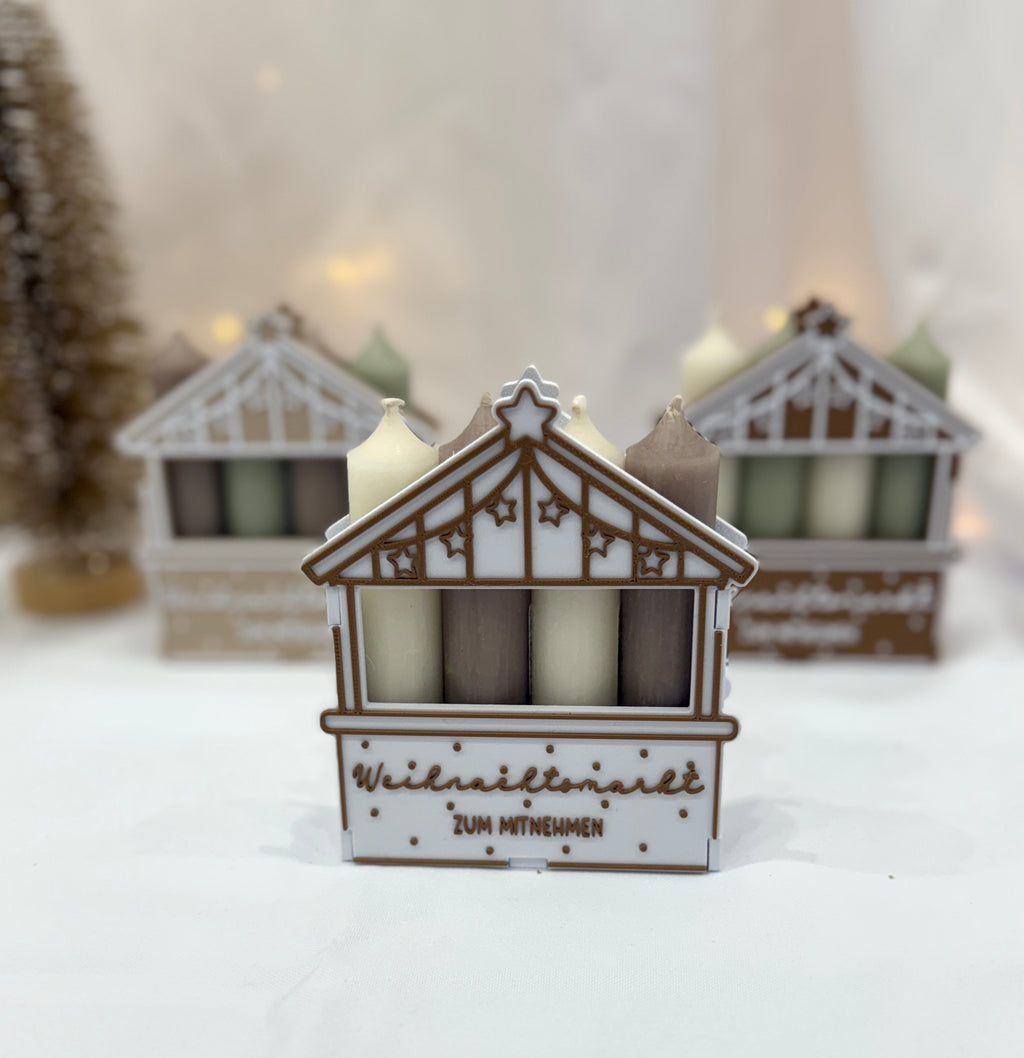 Weihnachtsmarkt mit Kerzen ✨