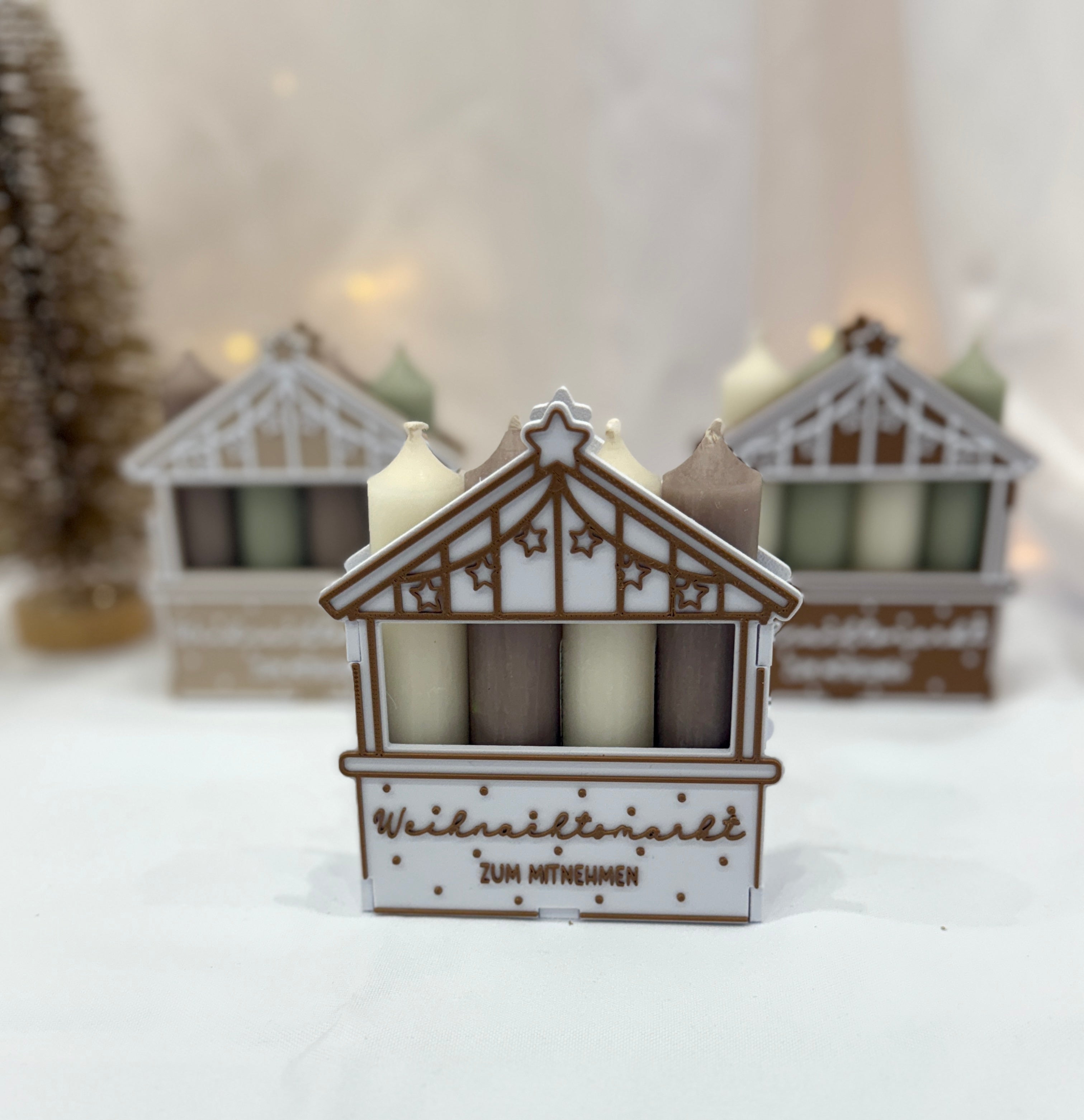 Weihnachtsmarkt mit Kerzen ✨