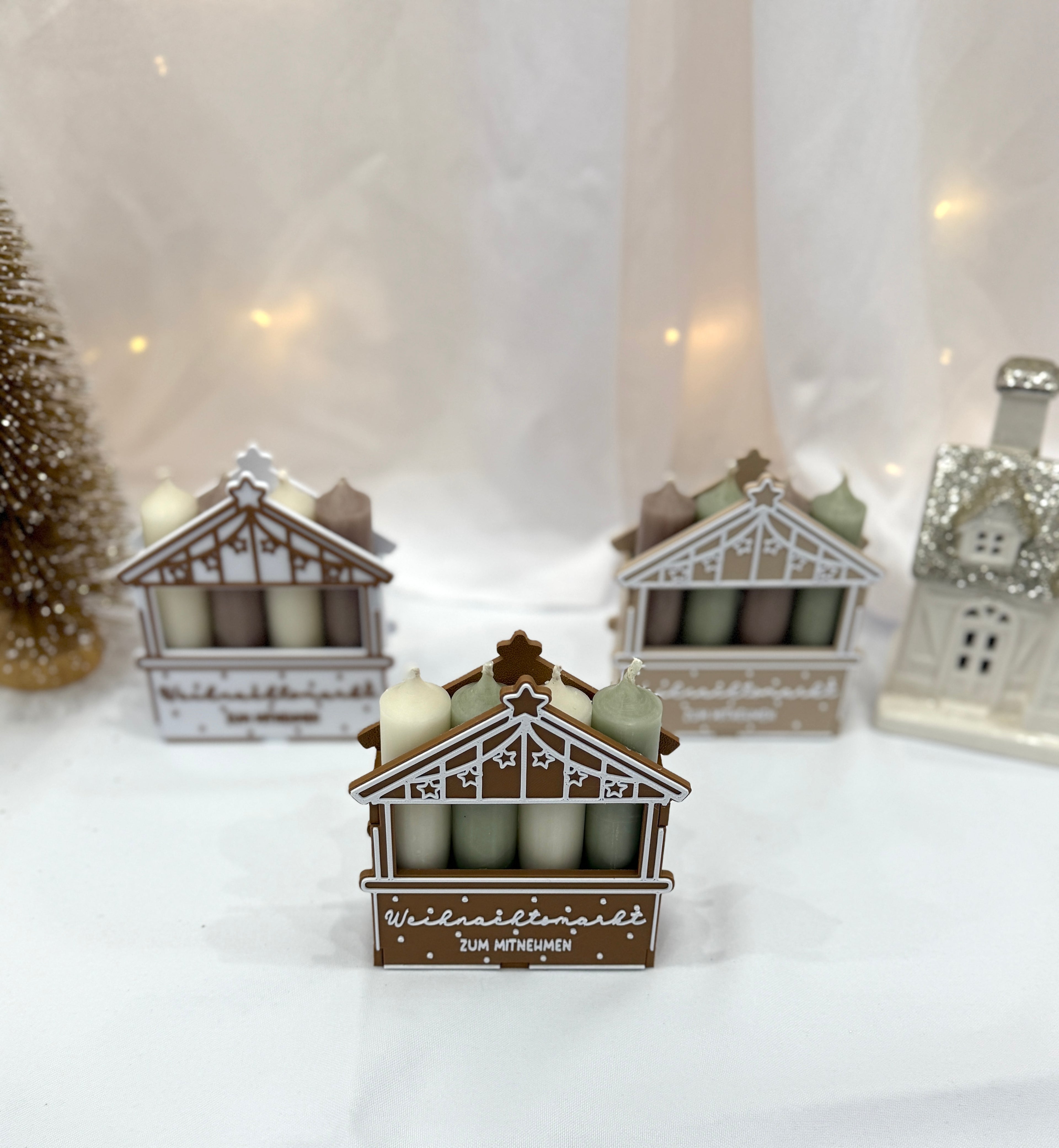 Weihnachtsmarkt mit Kerzen ✨