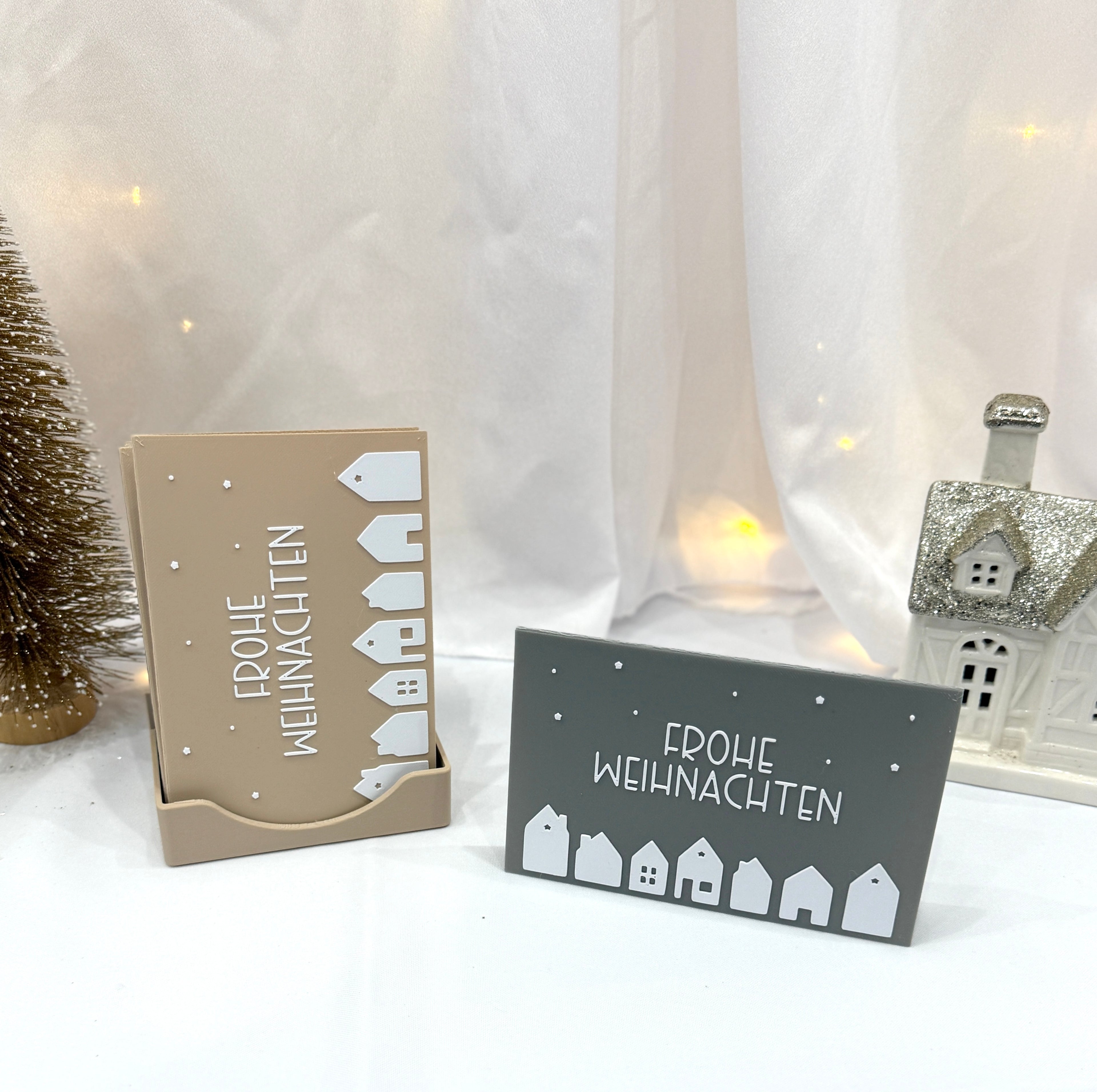 3D Weihnachtskarten Grau  ✨🎄