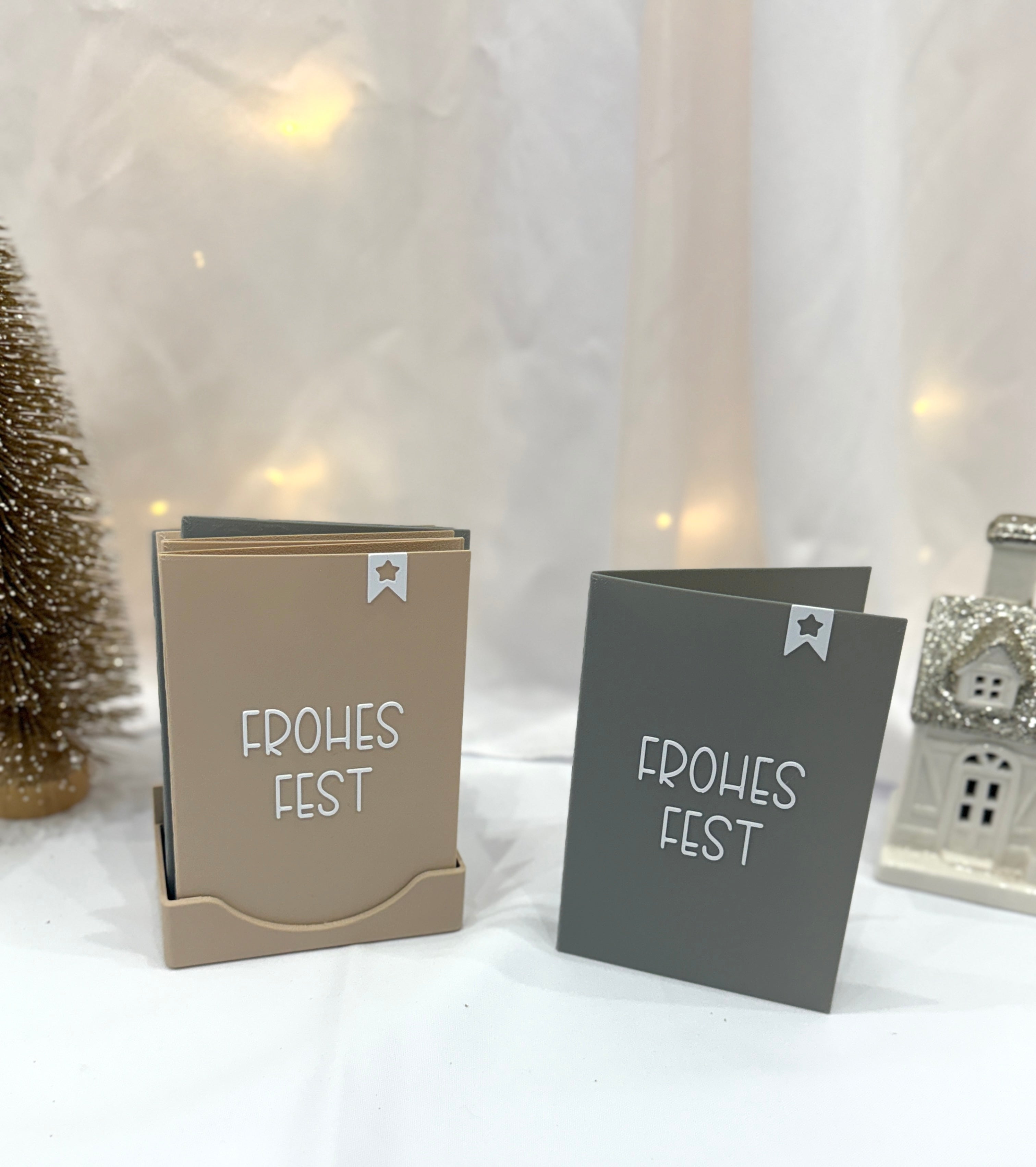 3D Weihnachtskarten Grau  ✨🎄