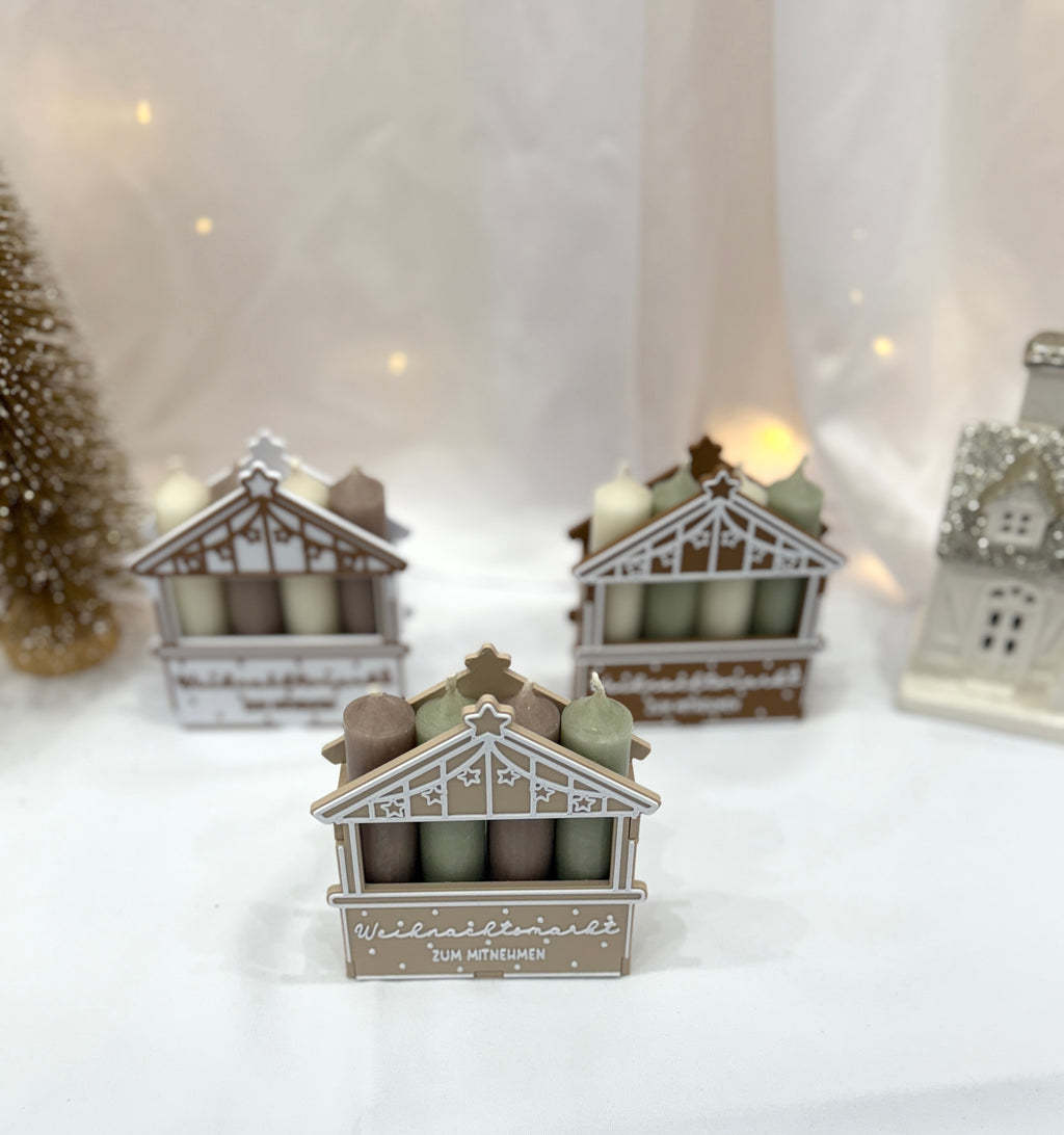 Weihnachtsmarkt mit Kerzen ✨