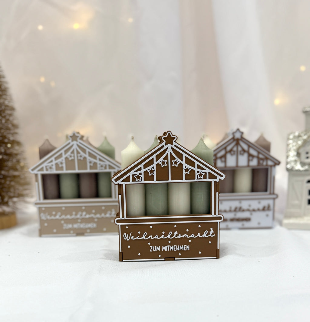 Weihnachtsmarkt mit Kerzen ✨