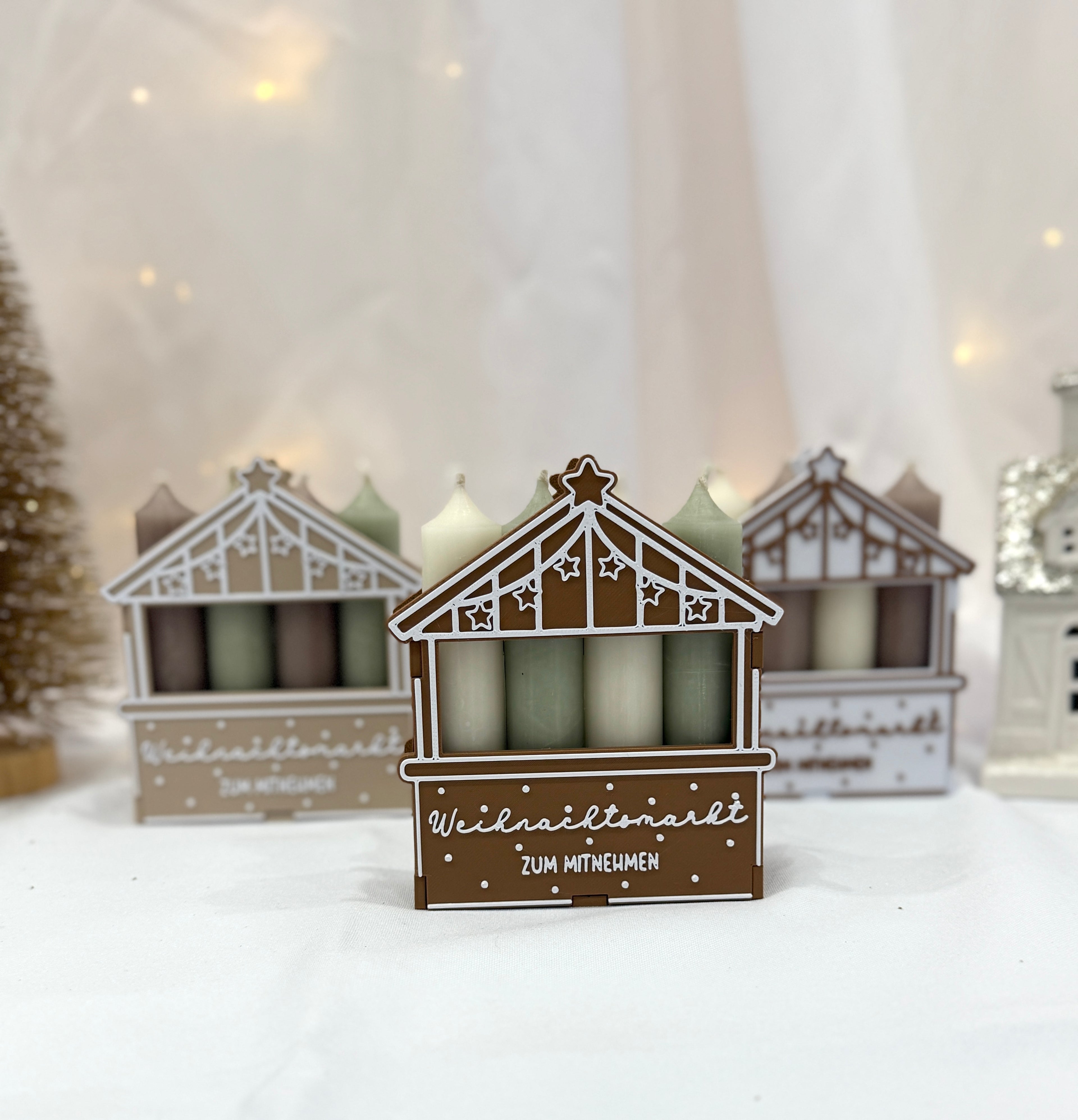 Weihnachtsmarkt mit Kerzen ✨