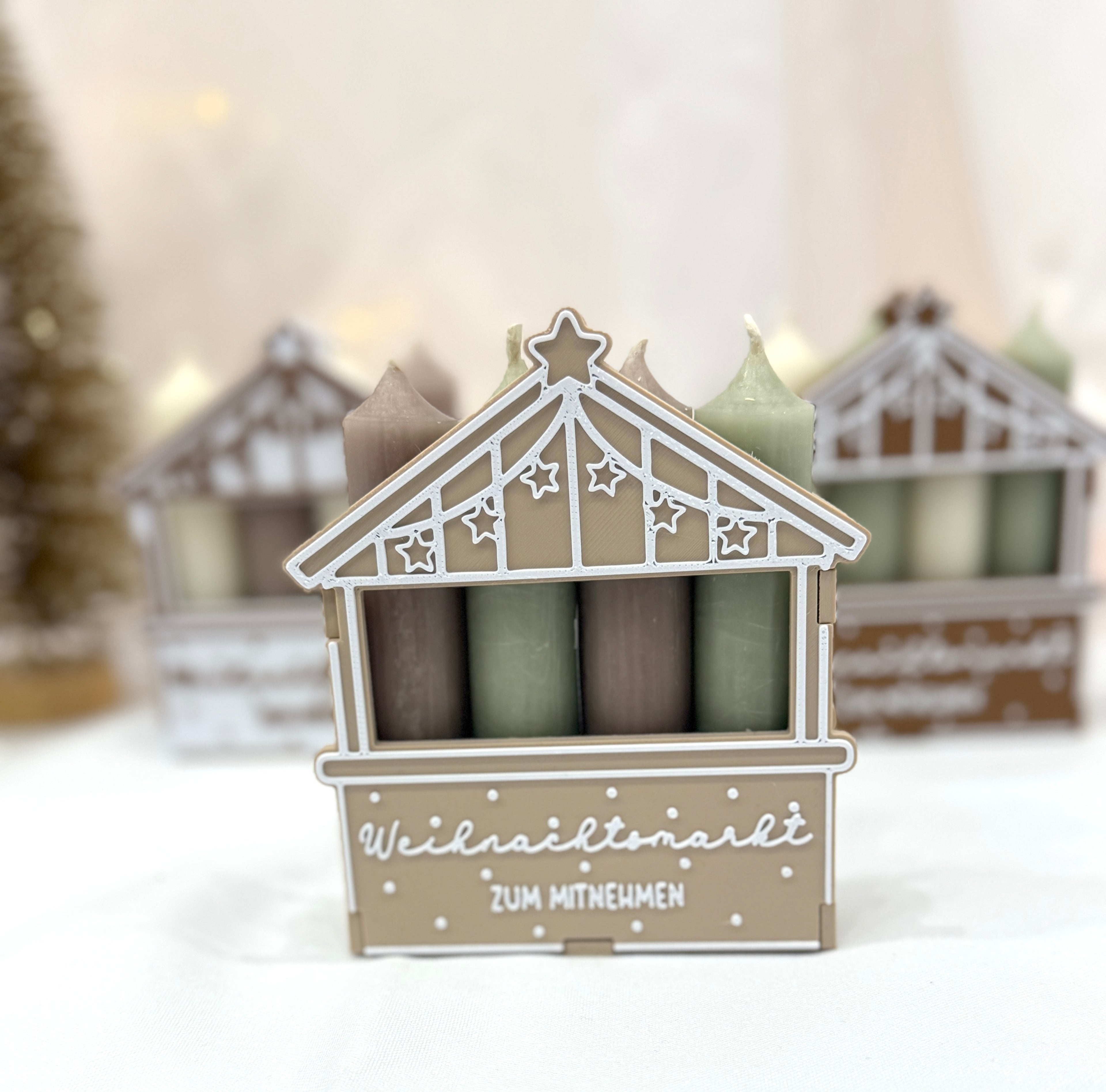 Weihnachtsmarkt mit Kerzen ✨