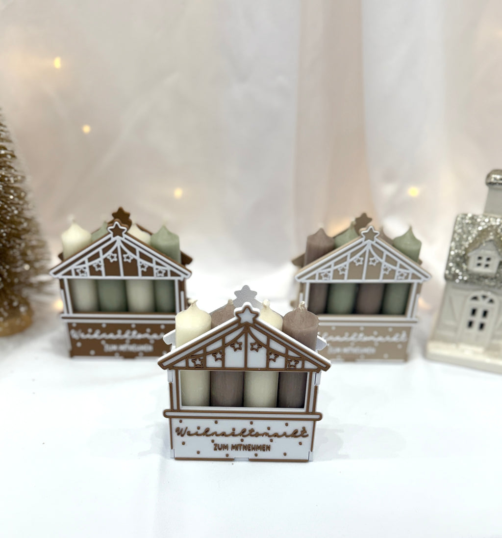 Weihnachtsmarkt mit Kerzen ✨