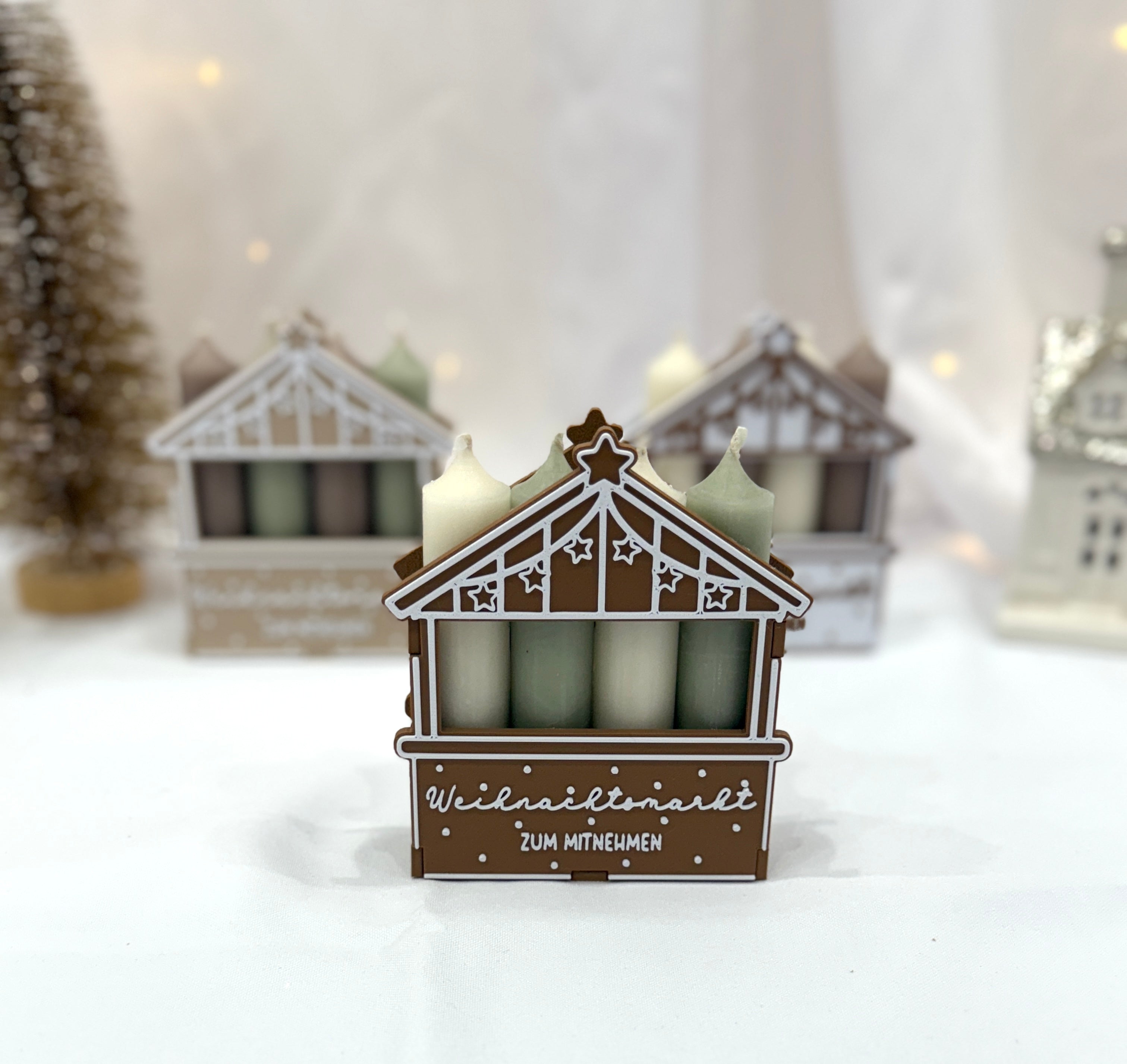 Weihnachtsmarkt mit Kerzen ✨