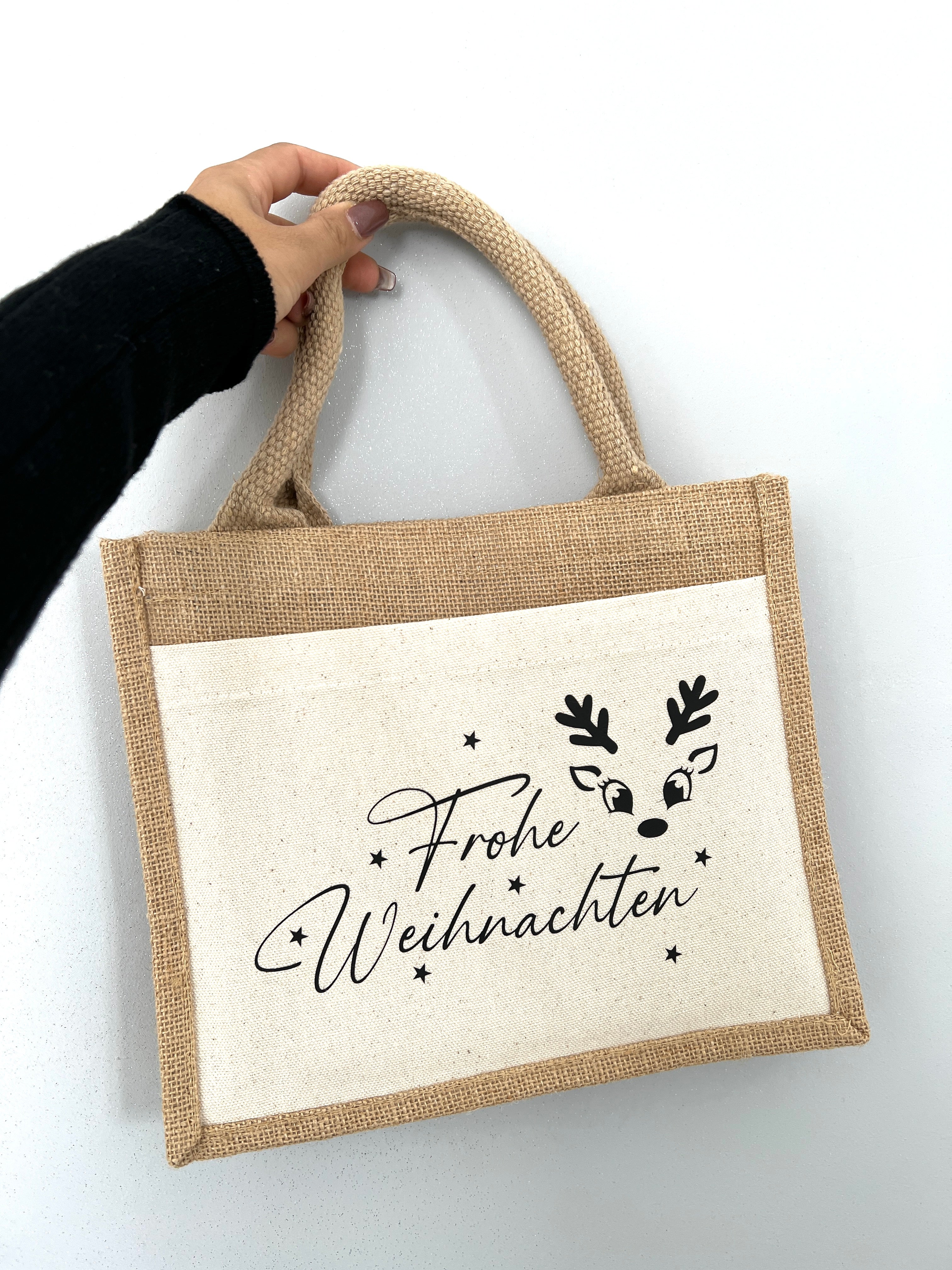 Frohe Weihnachten JuteTasche